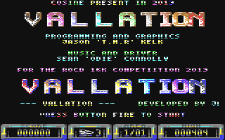 Vallation (Homebrew) — Title screen